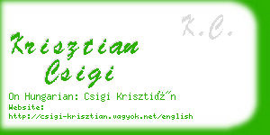 krisztian csigi business card